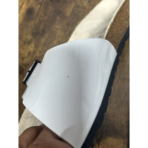 Birkis Birkenstock Catalina White Single Strap Buckle Sandals Womens Sz 38 US 7 - Picture 3 of 11